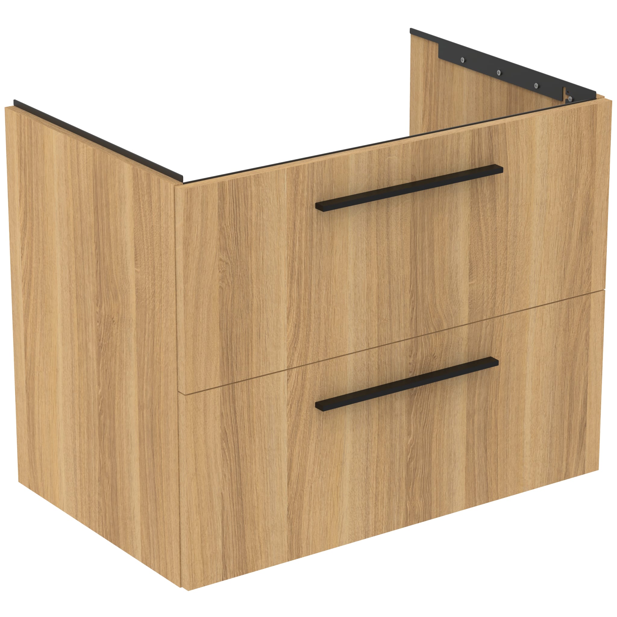 Ideal Standard i.Life B 80cm wall hung vanity unit with 2 drawers, natural oak