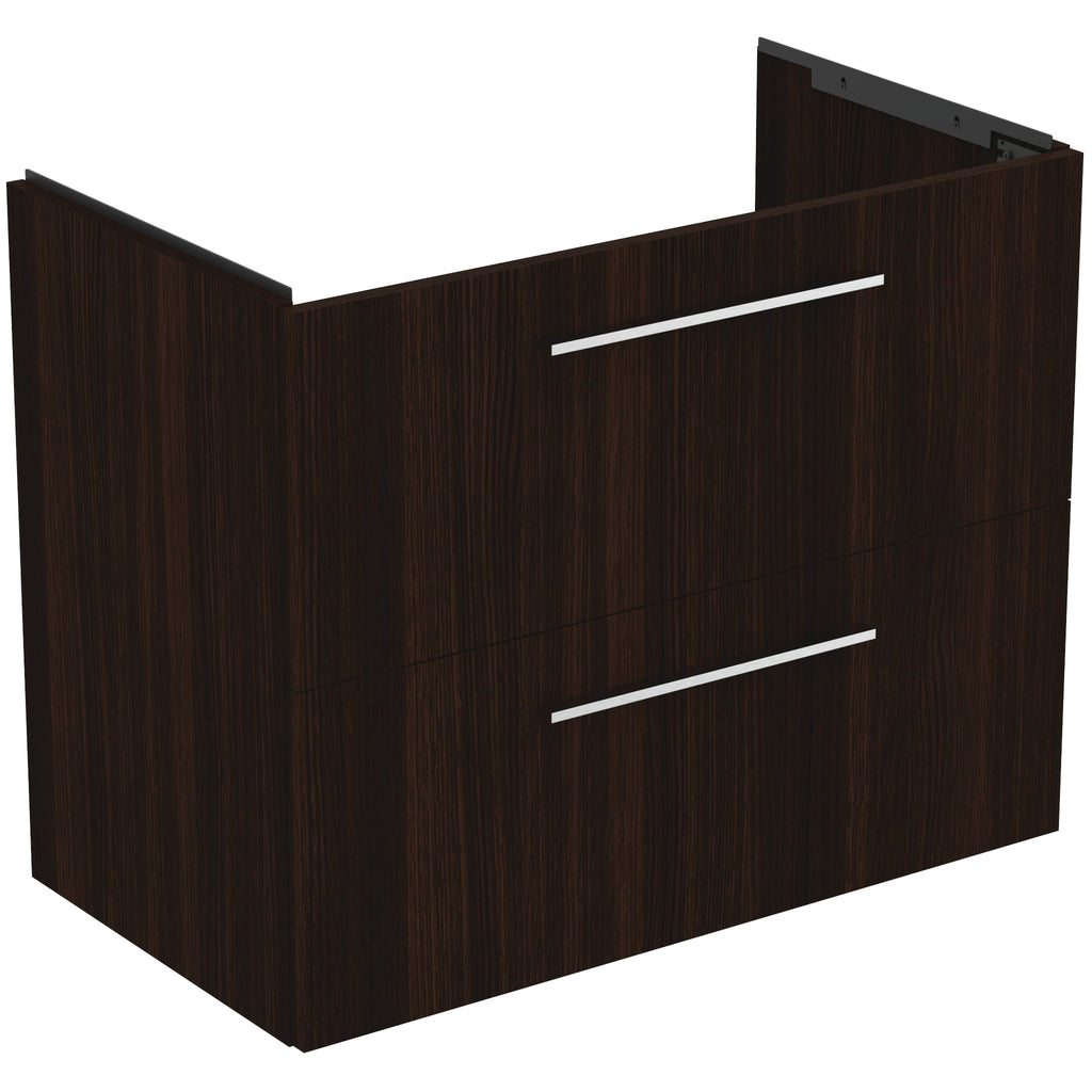 Ideal Standard i.Life A Wall Hung Vanity Unit 800W x 440mmD 2 Drawers Coffee Oak