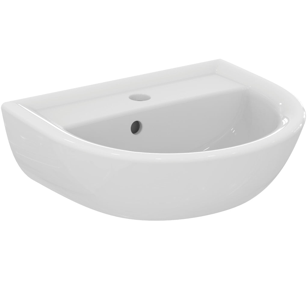 Armitage Shanks Sandringham 21 45cm 1 taphole handrinse pedestal basin with overflow, no chainstay
