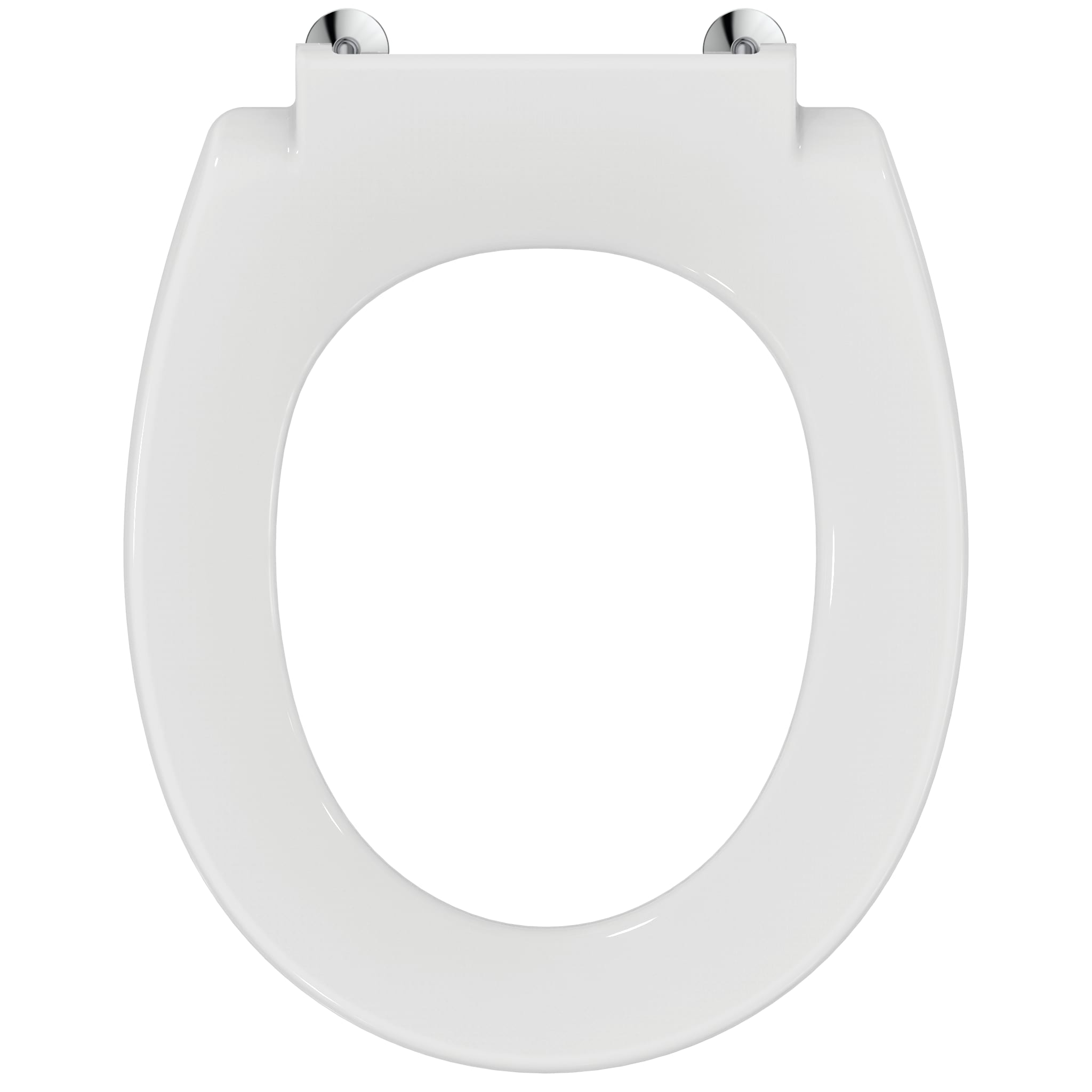 Armitage Shanks Contour 21 toilet seat only with bottom fix hinges for 305mm high toilet bowls, white.