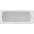 Armitage Shanks Sandringham 21 170cm x 70cm 2 taphole bath with chrome plated handgrips and tread pattern.