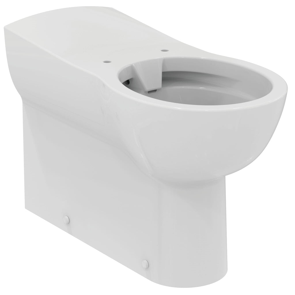 Armitage Shanks Contout 21+ 75cm projection back-to-wall rimless toilet bowl with horizontal outlet and anti-microbial glaze