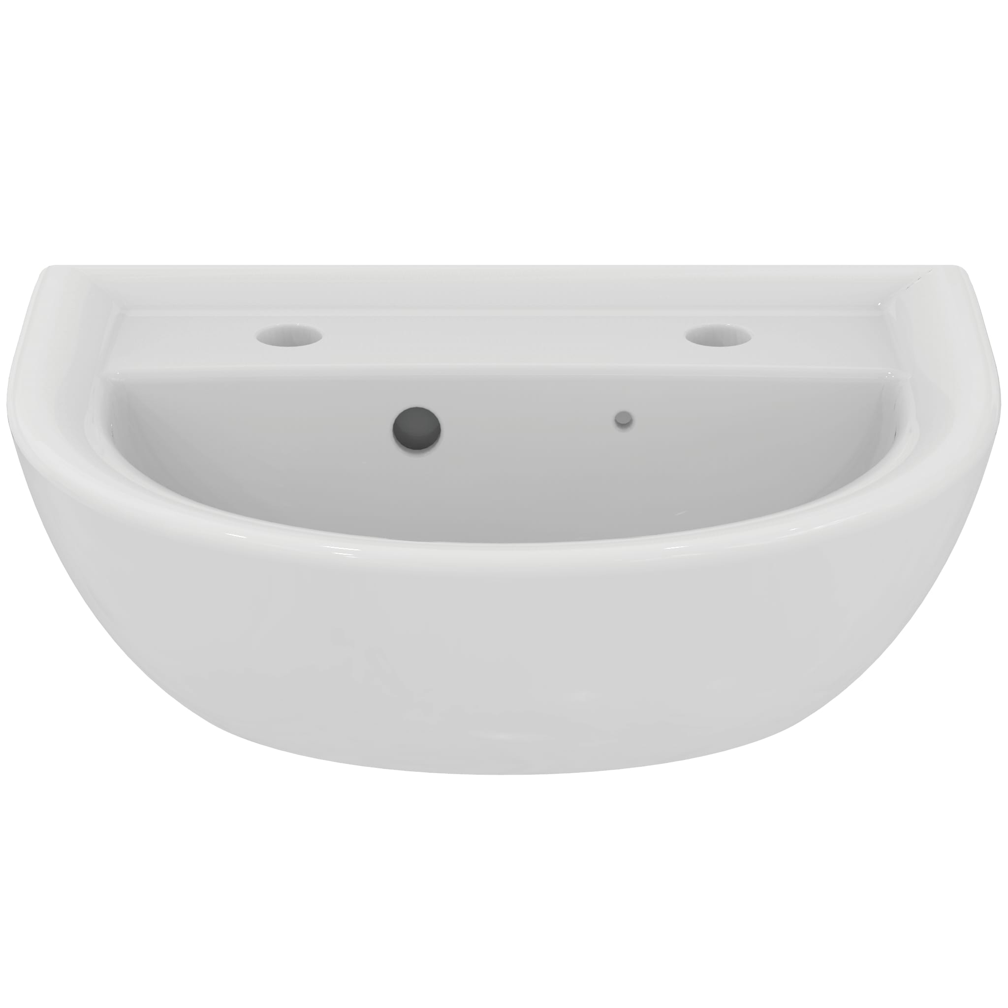 Armitage Shanks Sandringham 21 45cm 2 taphole handrinse pedestal basin with overflow and chainstay hole