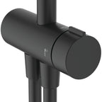 Ideal Standard Ceraflow T25+ shower diverter system with 260mm 2 function showerhead and 100mm 2 function handspray Matt Black Finish