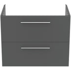Ideal Standard i.Life B 800mm Wall Hung Vanity Unit With 2 Drawers Matt Quartz Grey