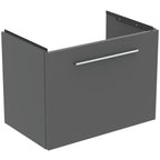 Ideal Standard i.Life S Wall Hung 1 Drawer Vanity Unit 600(W)mm Quartz Grey Matt