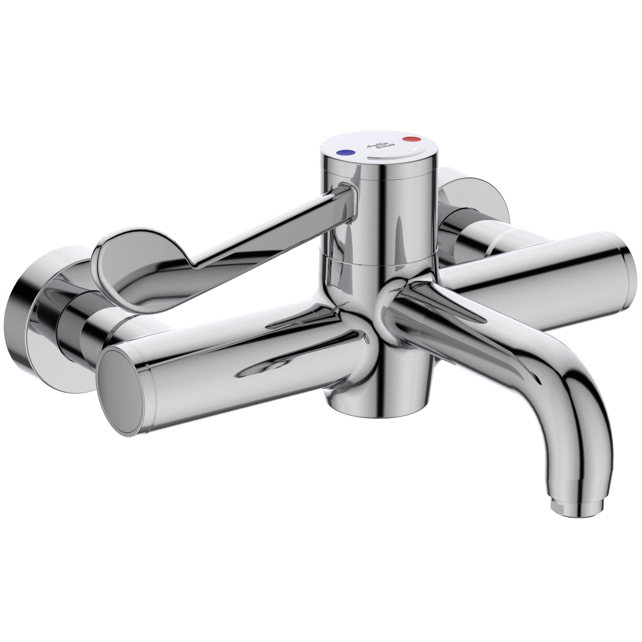Armitage Shanks Markwik 21 + panel mounted thermostatic basin mixer, single sequential lever, demountable with fixed spout A6735AA.