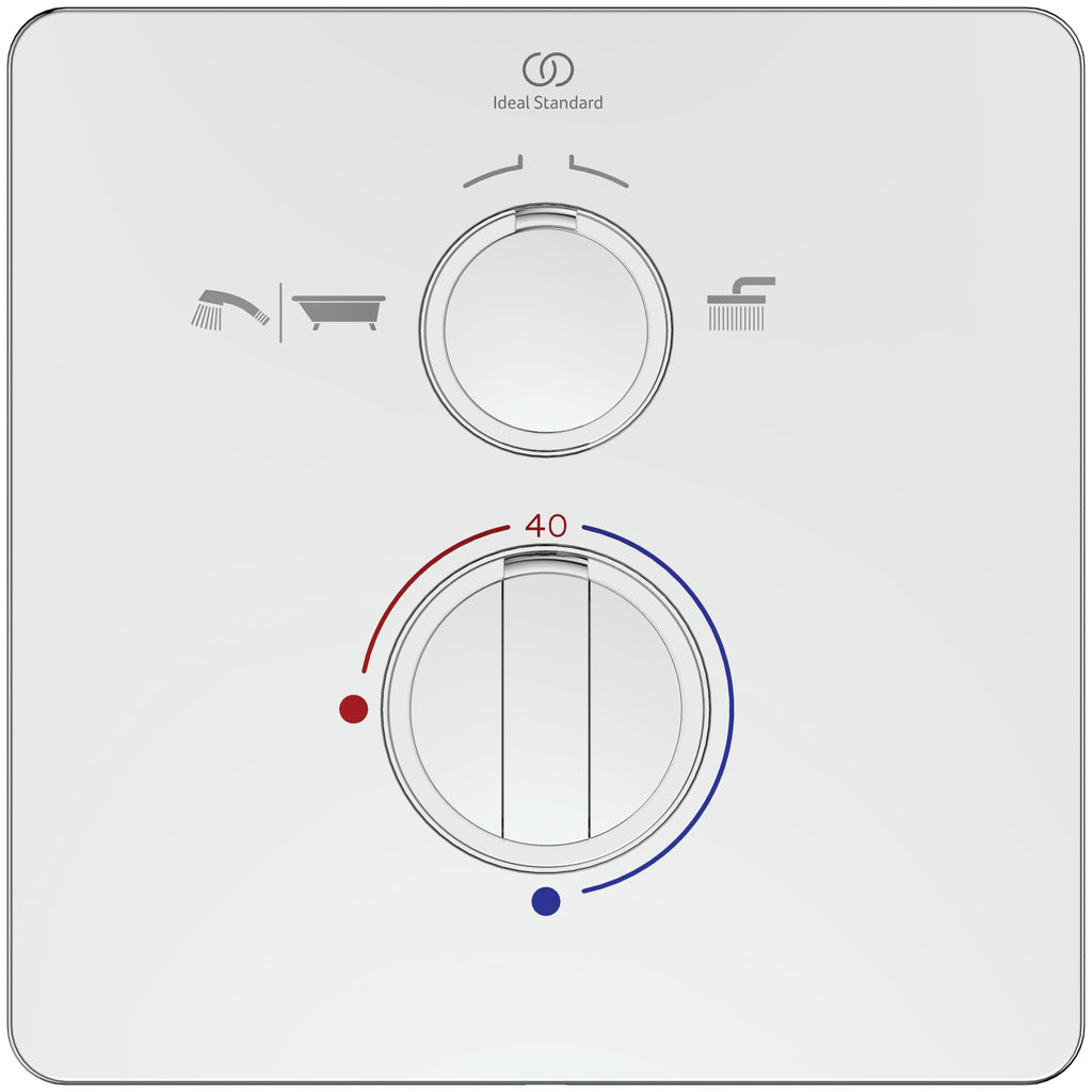 Ideal Standard Concept Easybox Slim Thermostatic Bath Shower Mixer Square A5880AA.