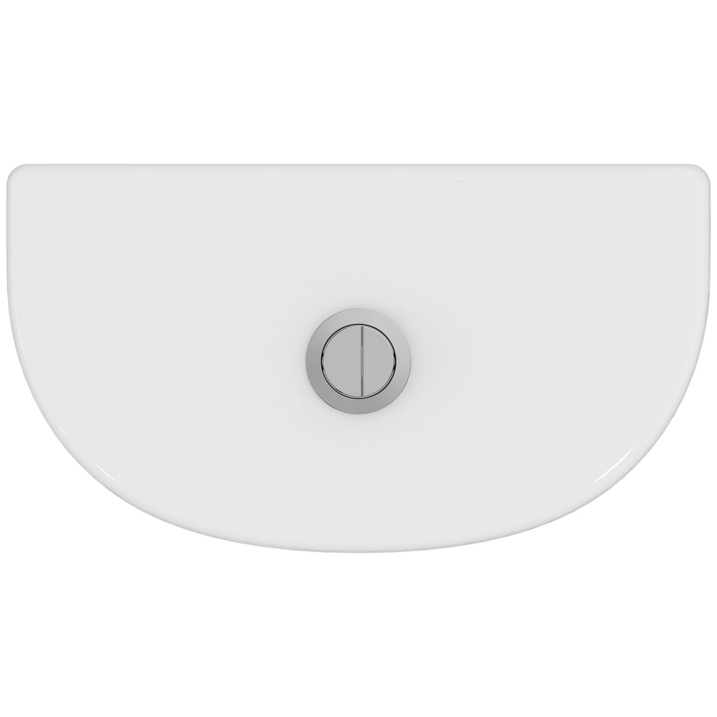 Ideal Standard Concept Arc close coupled 6/4 litre cistern, dual flush push button valve, bottom supply and interl overflow