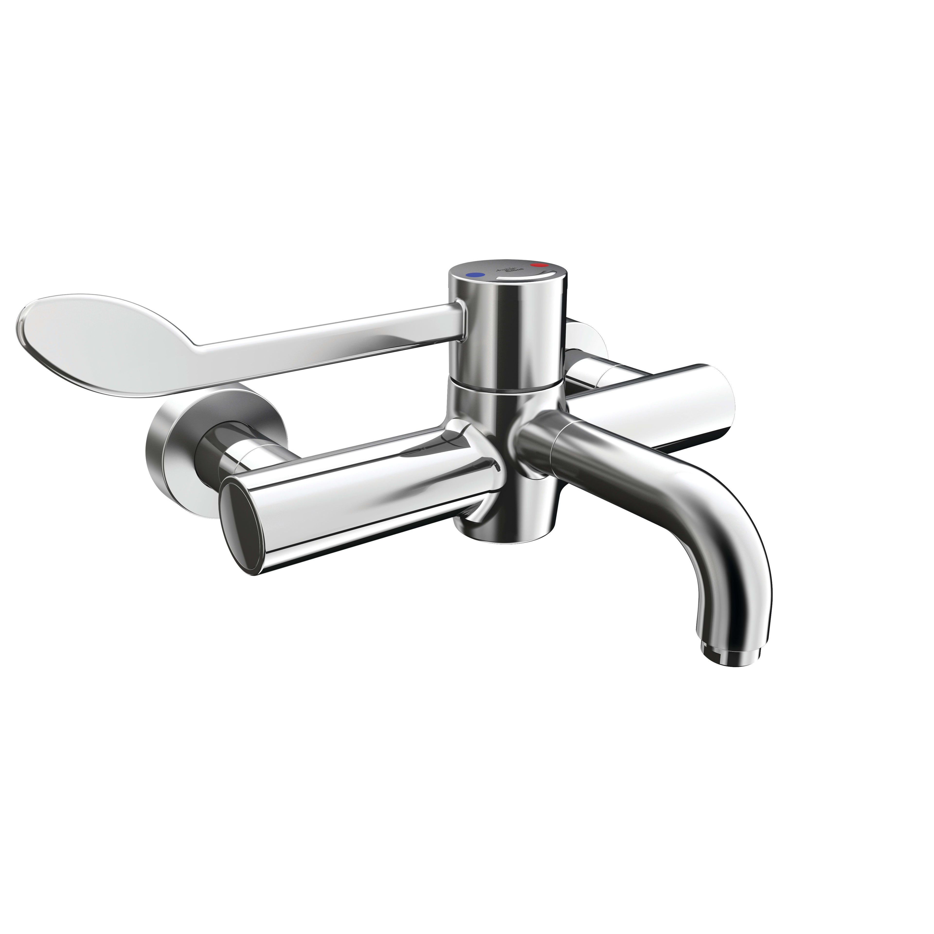 Armitage Shanks Markwik 21+ panel mounted thermostatic basin mixer, single sequential lever, demountable with detachable spout.