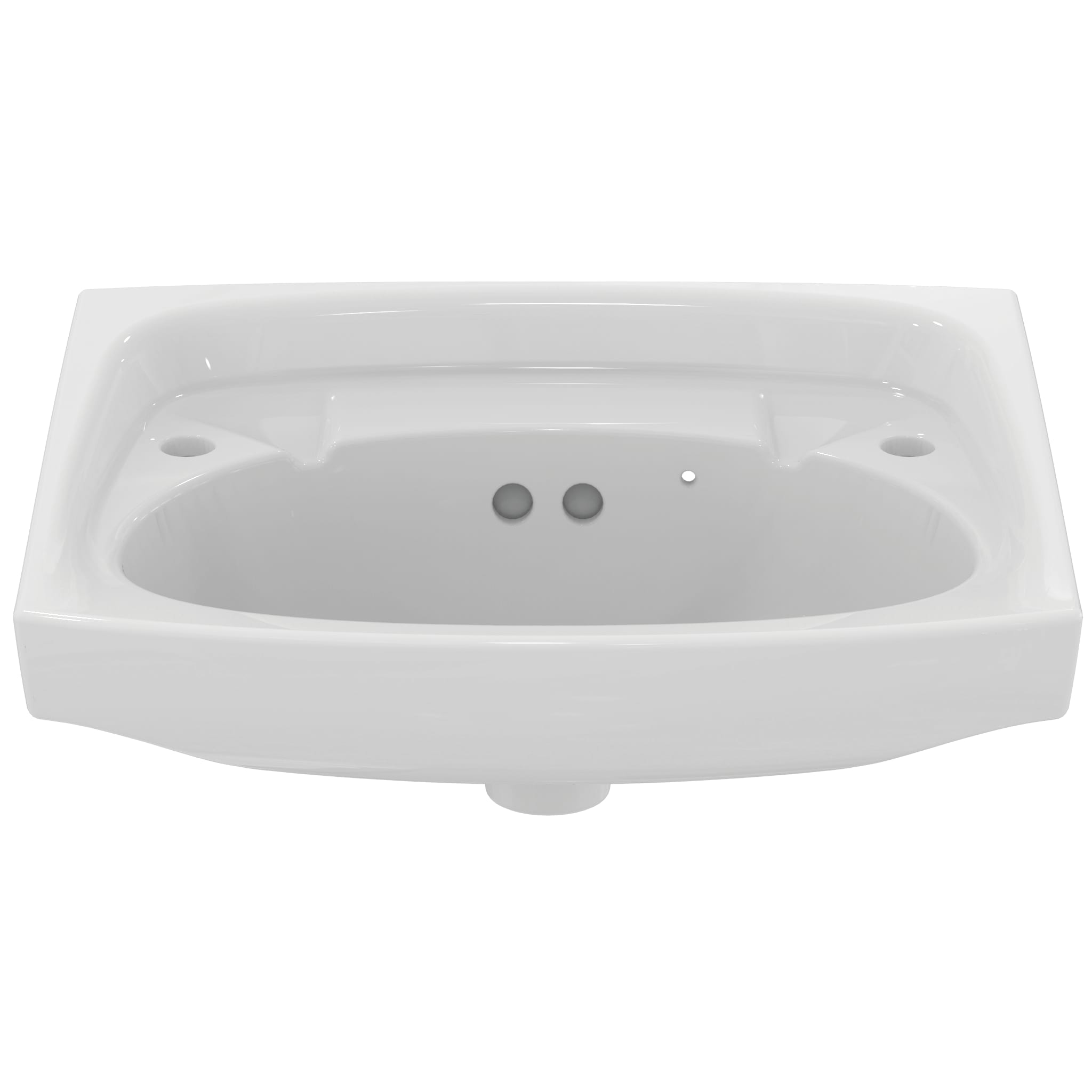 Armitage Shanks Sandringham Royalex 56cm washbasin, 2 corner tapholes with overflow and chainstay hole