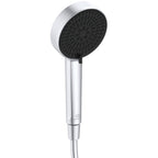 Ideal Standard Ceratherm ALU+ Shower System with exposed single lever shower mixer 260mm 2 function shower head 100mm 2 function handspray and 2 shelves silver