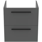 Ideal Standard i.Life B 600mm Wall Hung Vanity Unit With 2 Drawers Matt Quartz Grey
