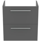 Ideal Standard i.Life S Wall Hung 2 Drawers Vanity Unit 600(W)mm Quartz Grey Matt