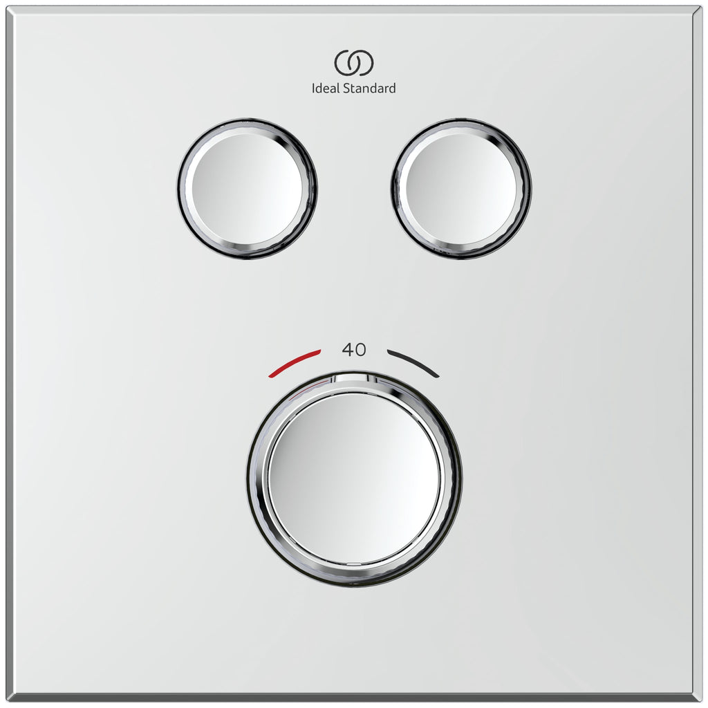 Ideal Standard Ceratherm Navigo | Built-in shower mixer, Square 157x40x157 mm, 18 l/min (3 bar)
