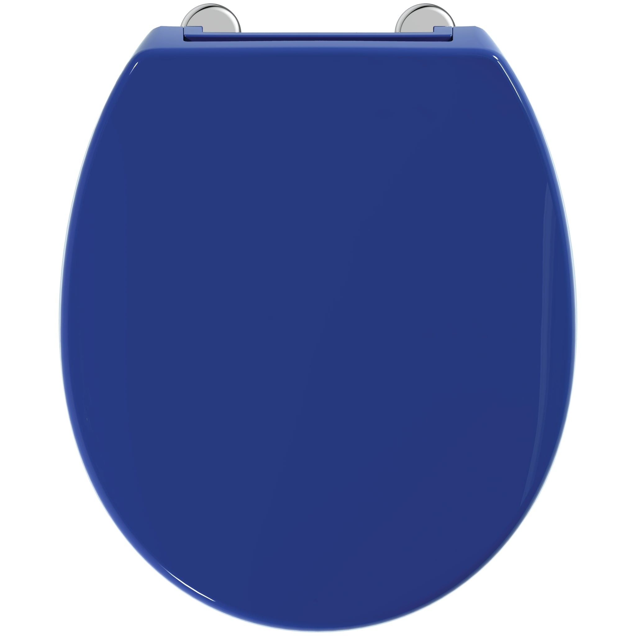 Armitage Shanks Contour 21 toilet seat and cover with top fixing hinges, blue.