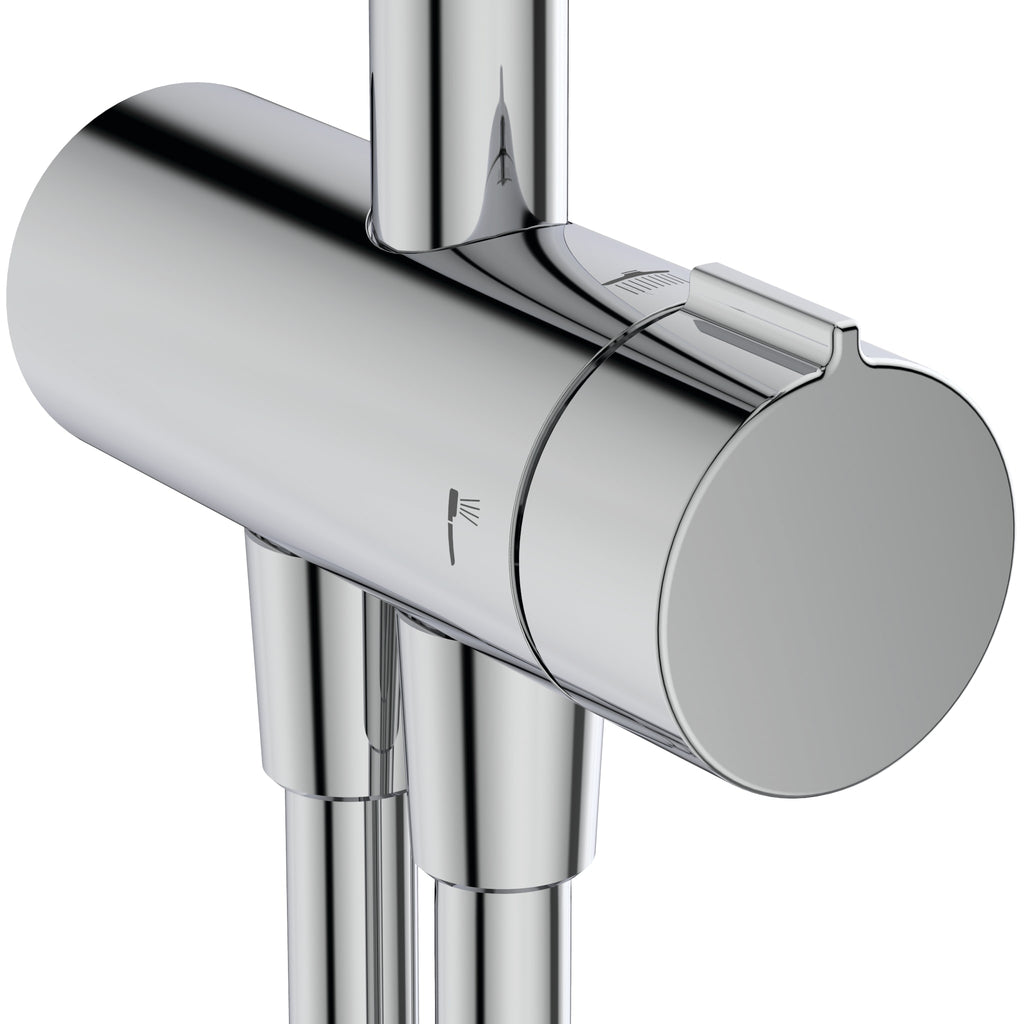 Ideal Standard Ceraflow T25+ shower diverter system with 260mm 2 function showerhead and 100mm 2 function handspray Chrome