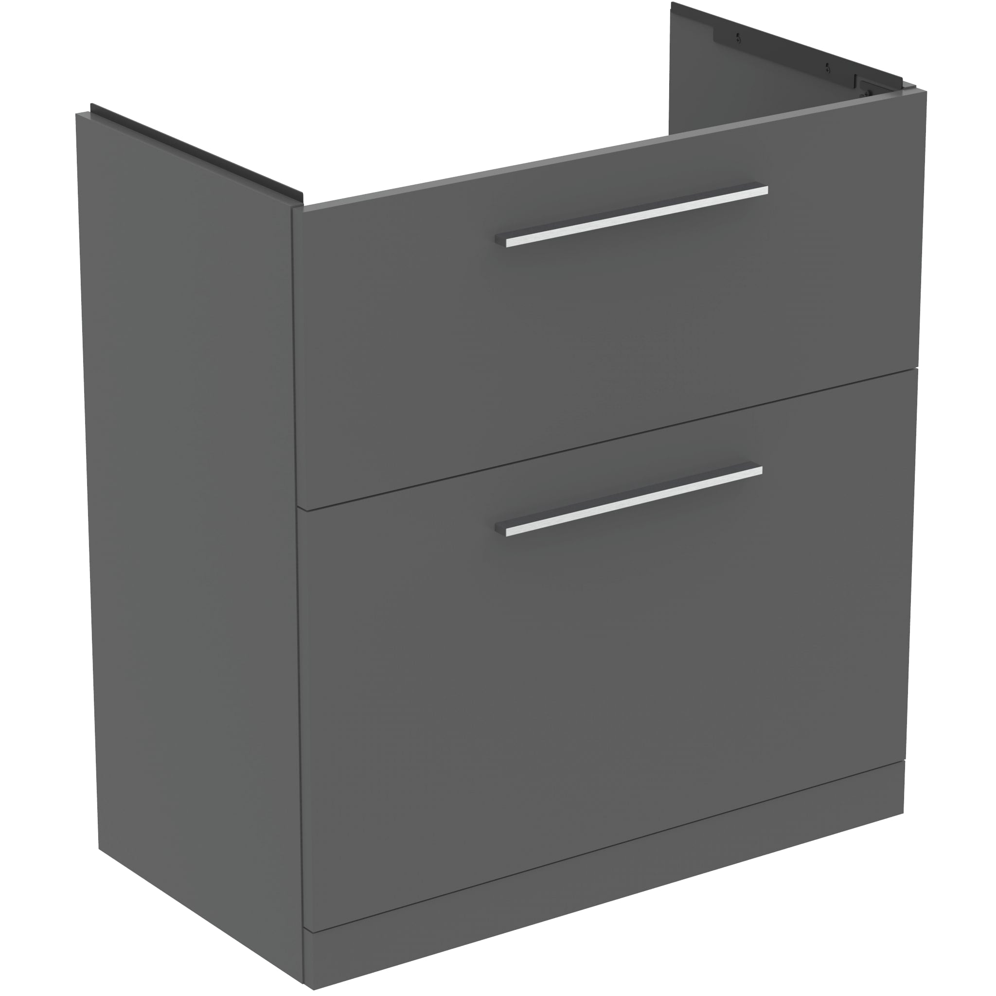 Ideal Standard i.Life A Floor Standing Vanity Unit 800W x 440mmD 2 Drawers Quartz Grey Matt