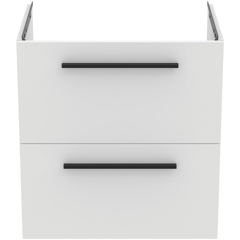Ideal Standard i.Life A 600mm wall hung vanity unit with 2 drawers (separate handles required), matt white