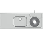 Armitage Shanks Dee right-hand, back inlet slophopper with sink