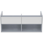 Ideal Standard Concept Air 120cm Wall Hung Vanity Unit with 2 Drawers and Open Shelf
