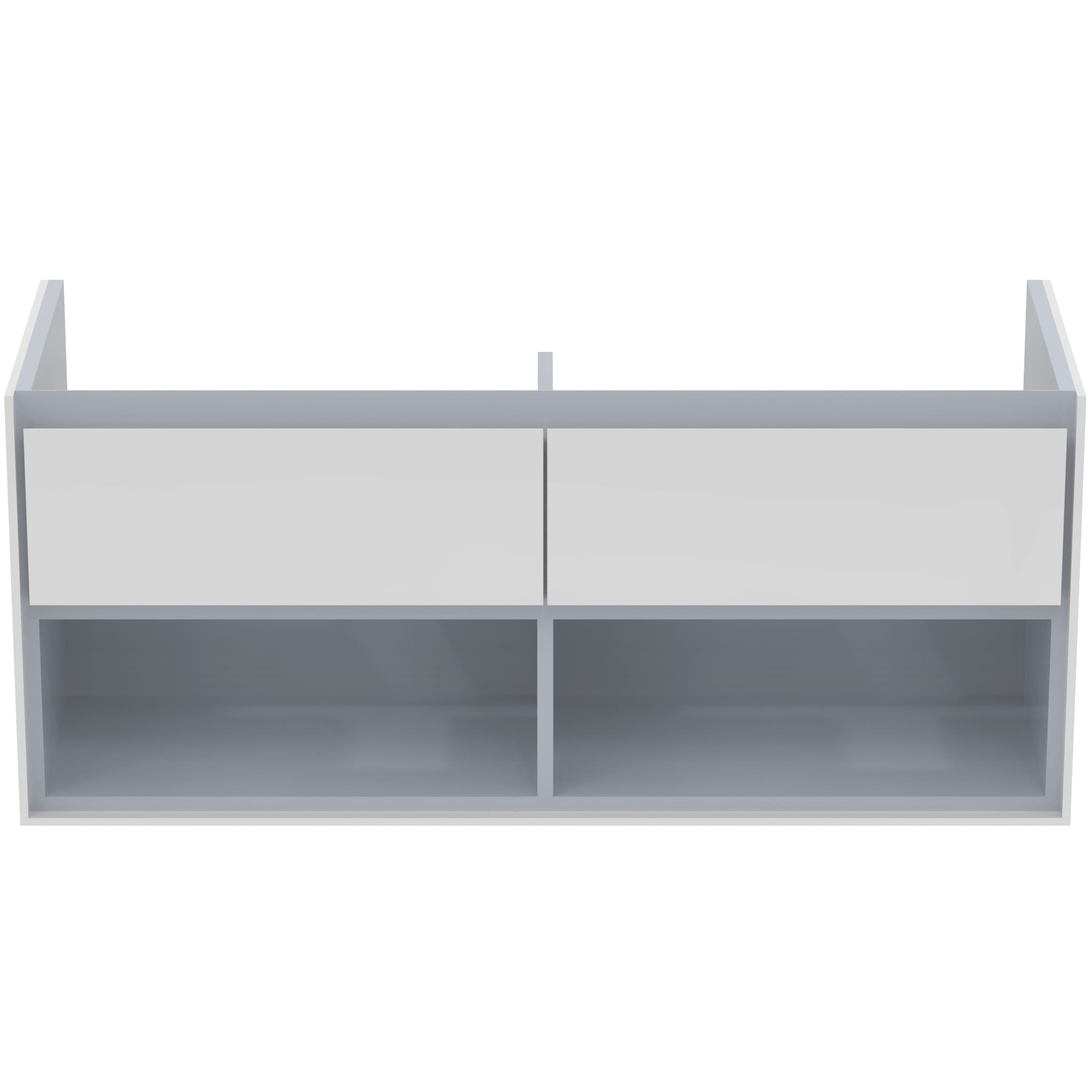 Ideal Standard Concept Air 120cm Wall Hung Vanity Unit with 2 Drawers and Open Shelf
