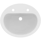 Armitage Shanks Orbit 21 55cm 2 taphole countertop washbasin with overflow and chainstay hole