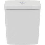 Ideal Standard Concept Cube close coupled 6/4 litre cistern, dual flush push button valve, bottom supply and interl overflow