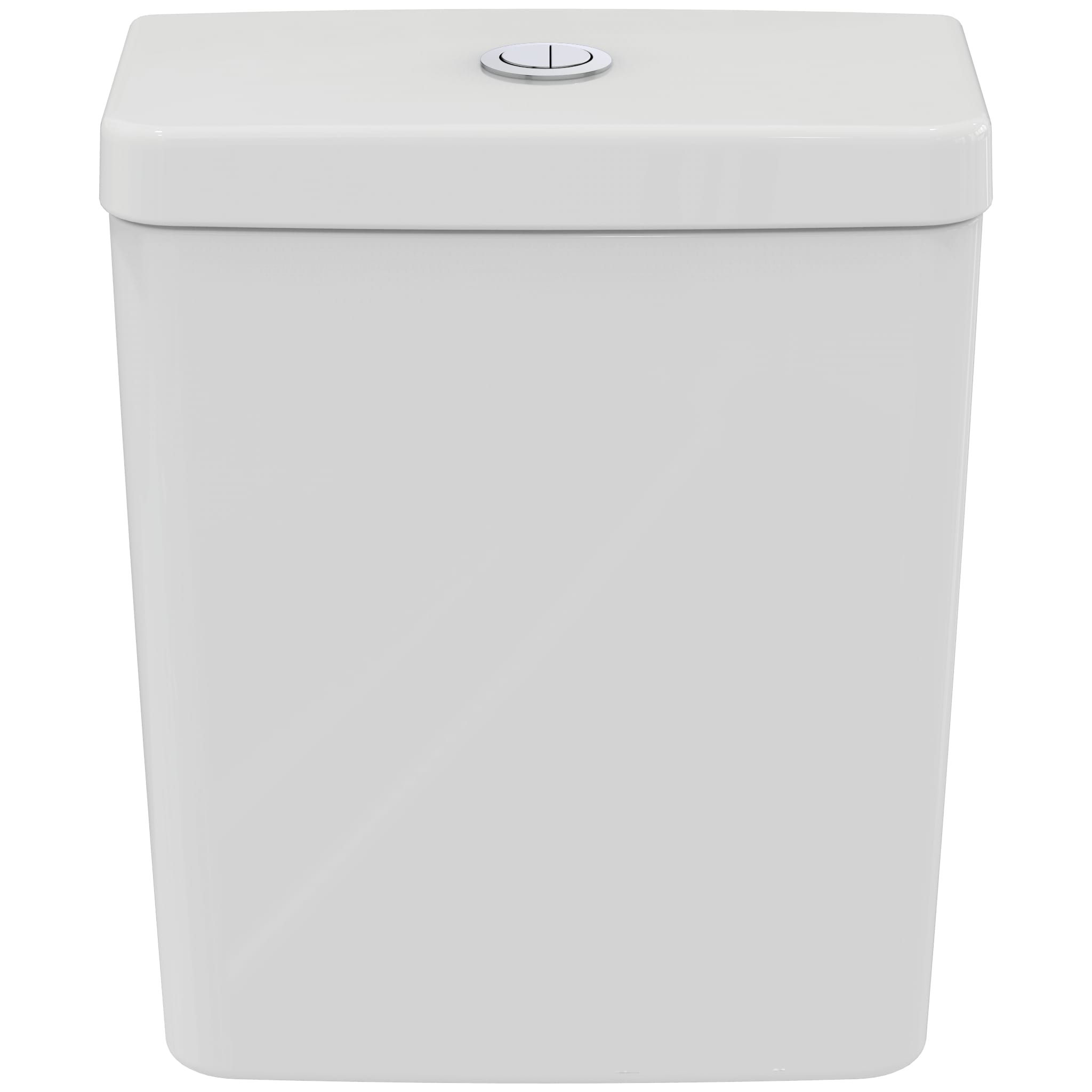Ideal Standard Concept Cube close coupled 6/4 litre cistern, dual flush push button valve, bottom supply and interl overflow