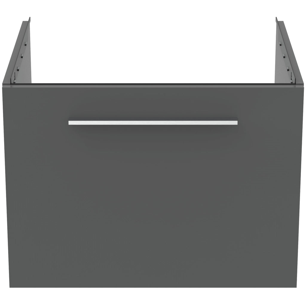 Ideal Standard i.Life B 600mm Wall Hung Vanity Unit With 1 Drawer Matt Quartz Grey