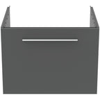 Ideal Standard i.Life B 600mm Wall Hung Vanity Unit With 1 Drawer Matt Quartz Grey
