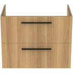 Ideal Standard i.Life B 80cm wall hung vanity unit with 2 drawers, natural oak