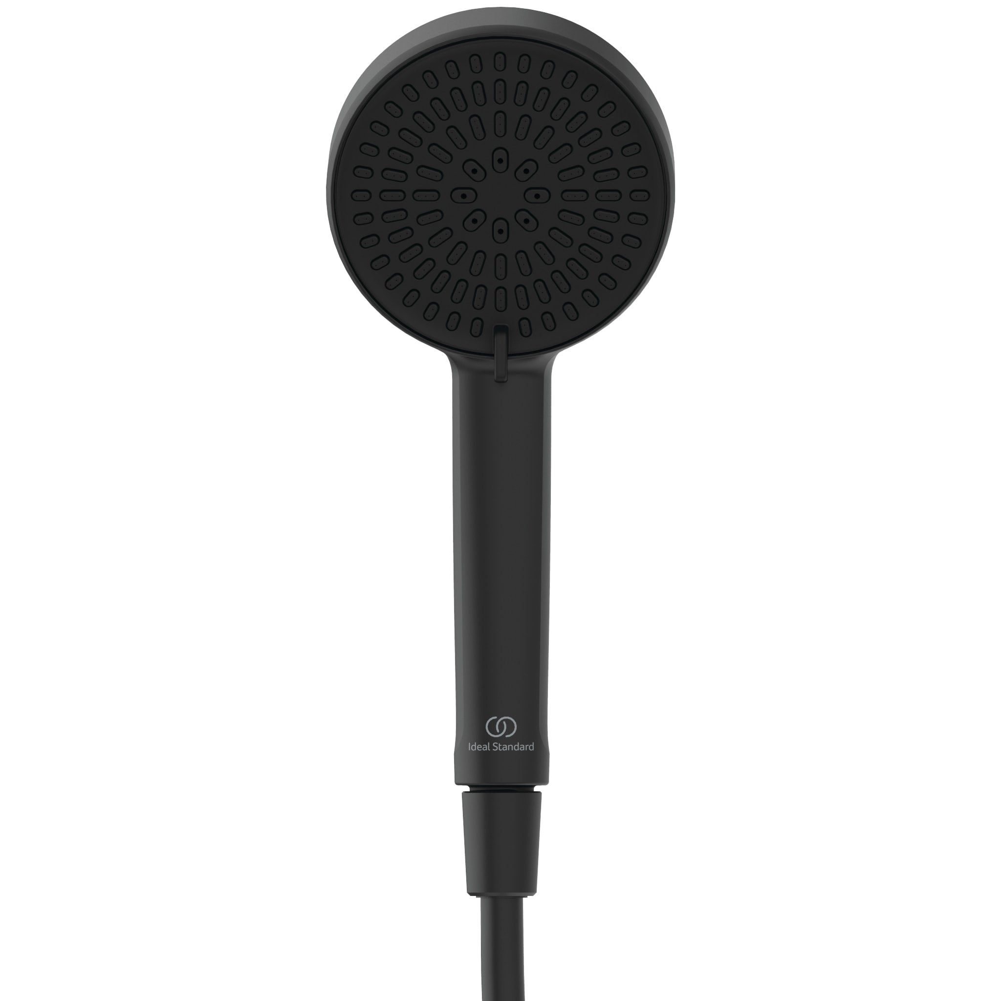 Ideal Standard Ceraflow T25+ shower diverter system with 260mm 2 function showerhead and 100mm 2 function handspray Matt Black Finish