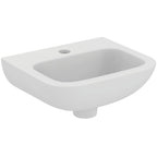 Armitage Shanks Contour 21 37cm 1 taphole handrinse washbasin, no overflow, no chainstay hole, bottom outlet.