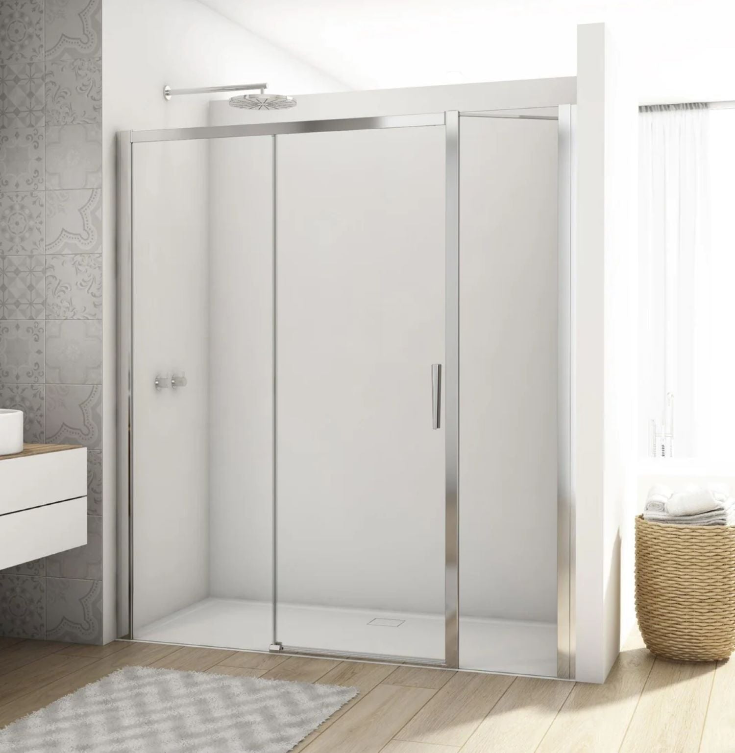 Kudos Showers Divera Inline Panel 500mm Chrome