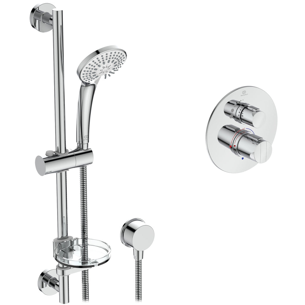 Ideal Standard Easybox slim thermostatic shower mixer pack round | Concept