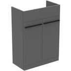 Ideal Standard i.Life A Slimline Semi-Recess Basin Unit 600W x 300mmD Quartz Grey Matt