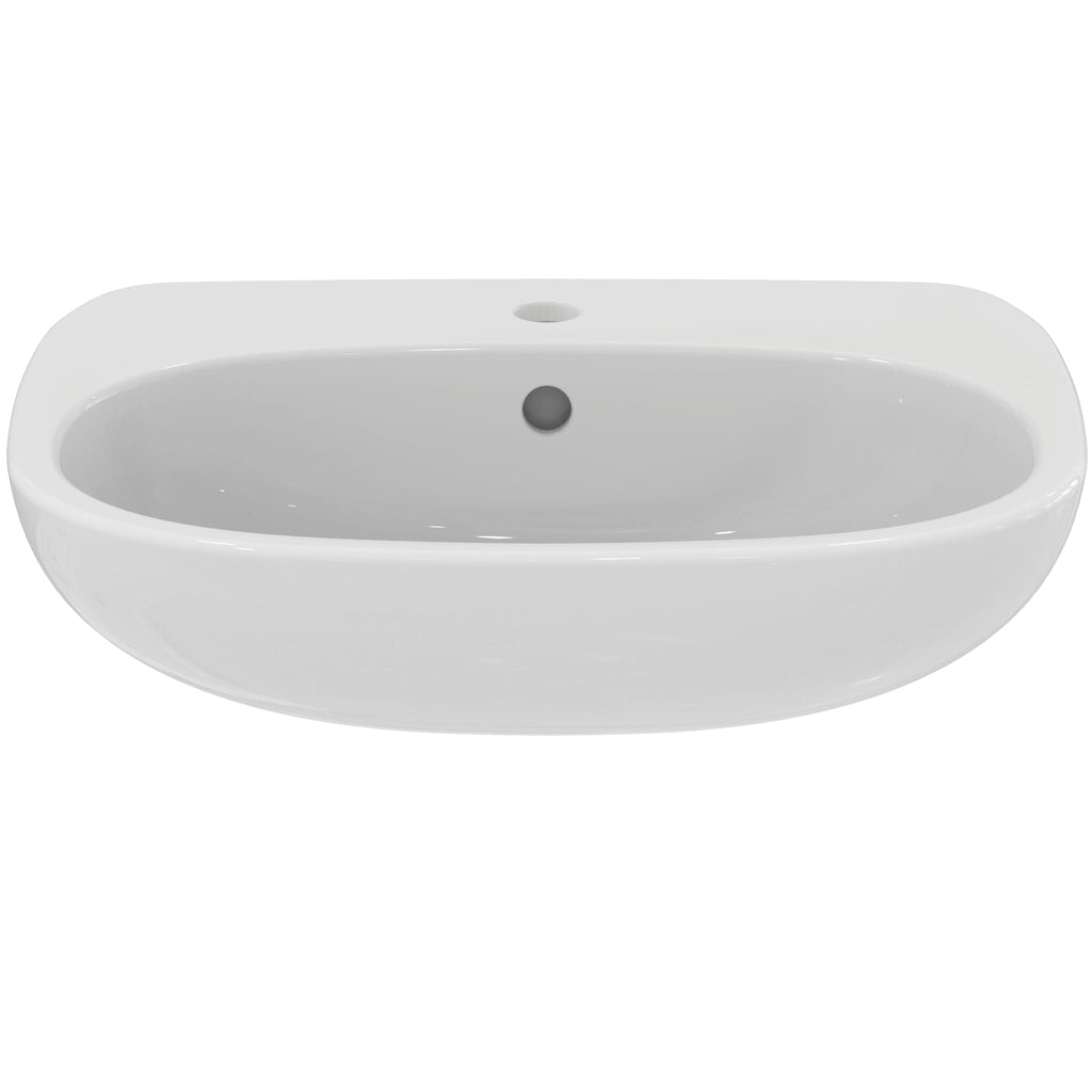Ideal Standard Tesi 55cm 1 taphole semi-countertop washbasin with overflow