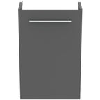 Ideal Standard i.Life S Cloakroom Wall Hung 1 Door Vanity Unit with Basin and Matt Black Handle Matt Quartz Grey Finish