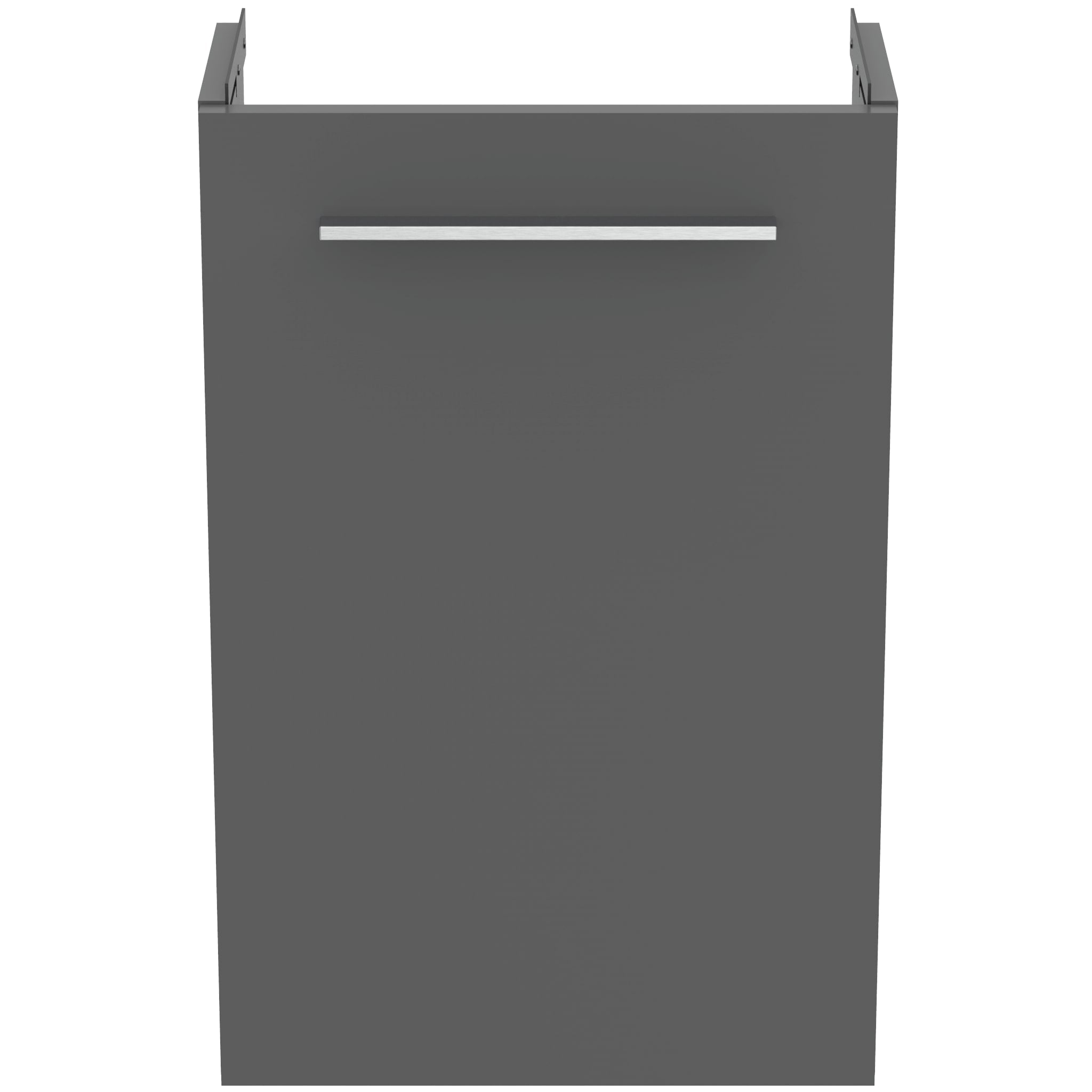 Ideal Standard i.Life S Cloakroom Wall Hung 1 Door Vanity Unit with Basin and Matt Black Handle Matt Quartz Grey Finish