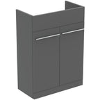 Ideal Standard i.Life A Slimline Semi-Recess Basin Unit 600W x 300mmD Quartz Grey Matt