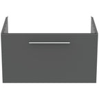 Ideal Standard i.Life B 800mm Wall Hung Vanity Unit With 1 Drawer Matt Quartz Grey