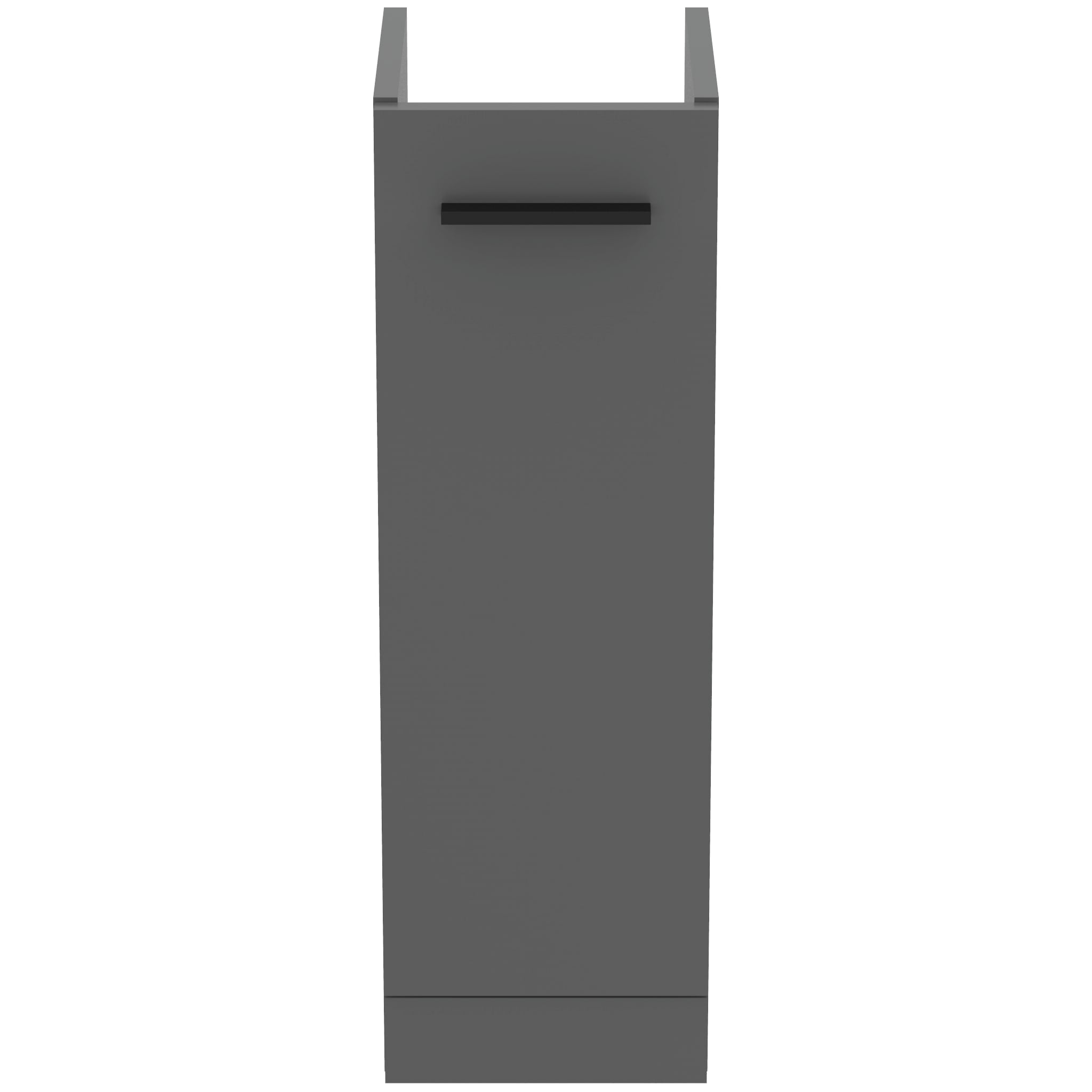 Ideal Standard i.Life A Slimline Pedestal Vanity Unit 225 x 260mm 1 Door Quartz Grey Matt