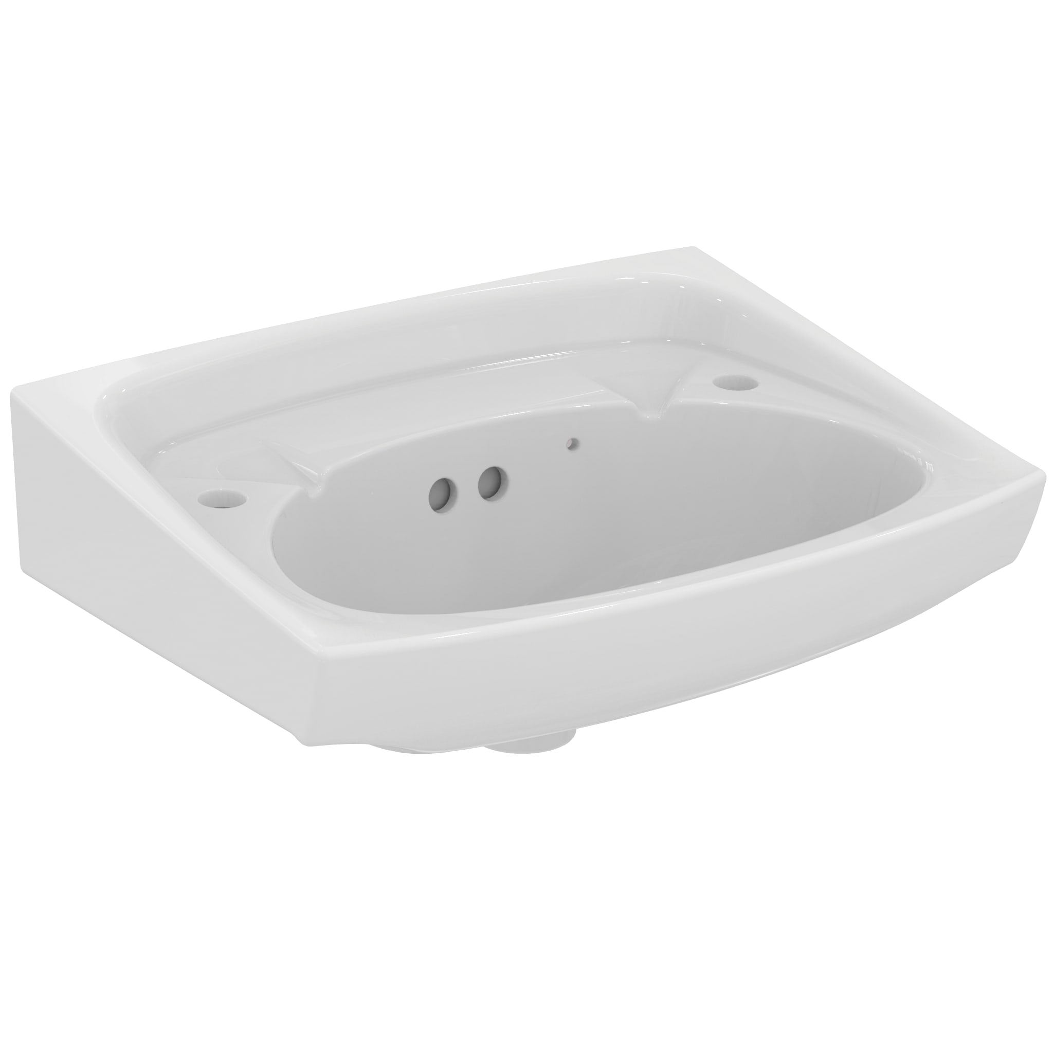 Armitage Shanks Sandringham Royalex 56cm washbasin, 2 corner tapholes with overflow and chainstay hole