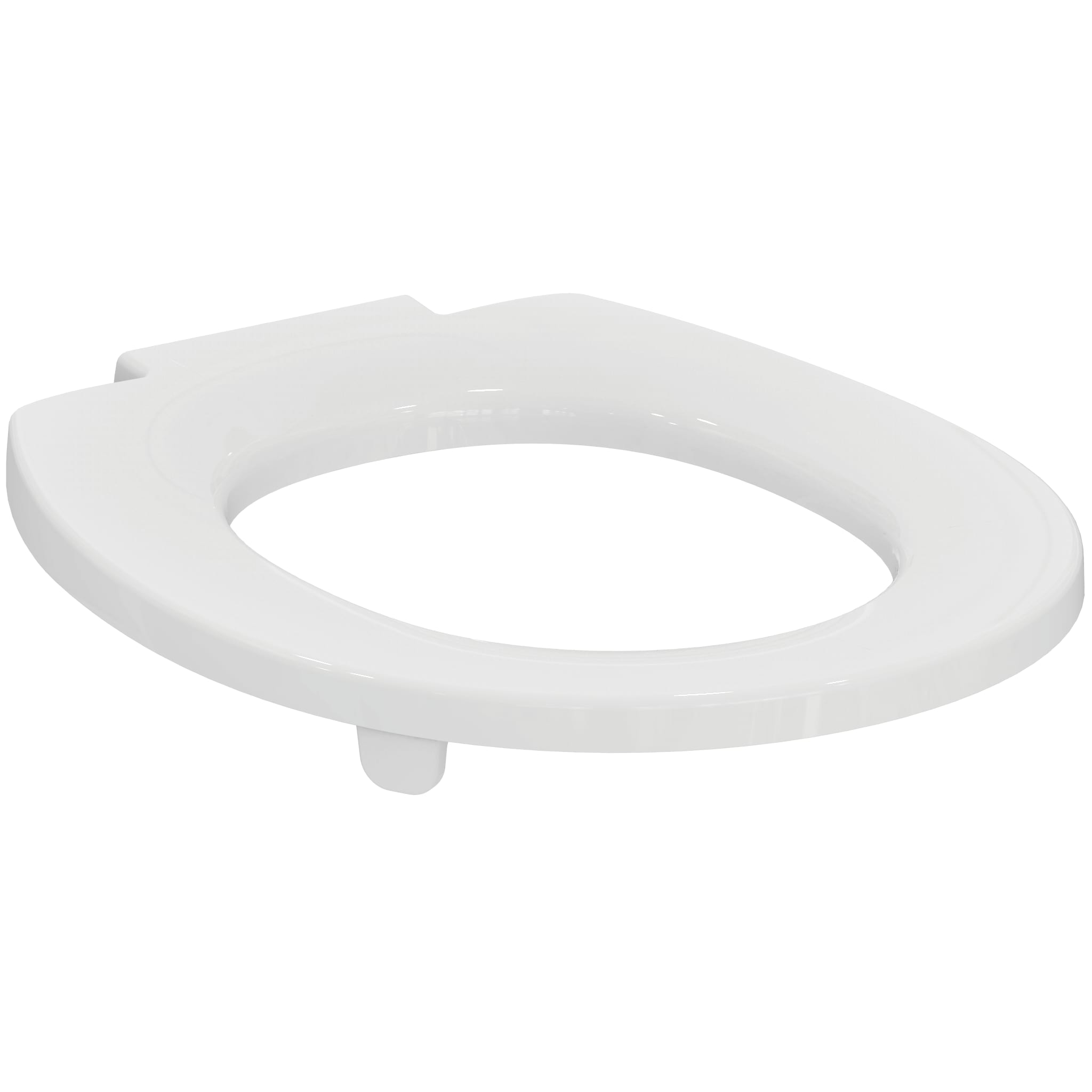 Armitage Shanks Contour 21 toilet seat only with bottom fix hinges for 355mm high toilet bowls, white.