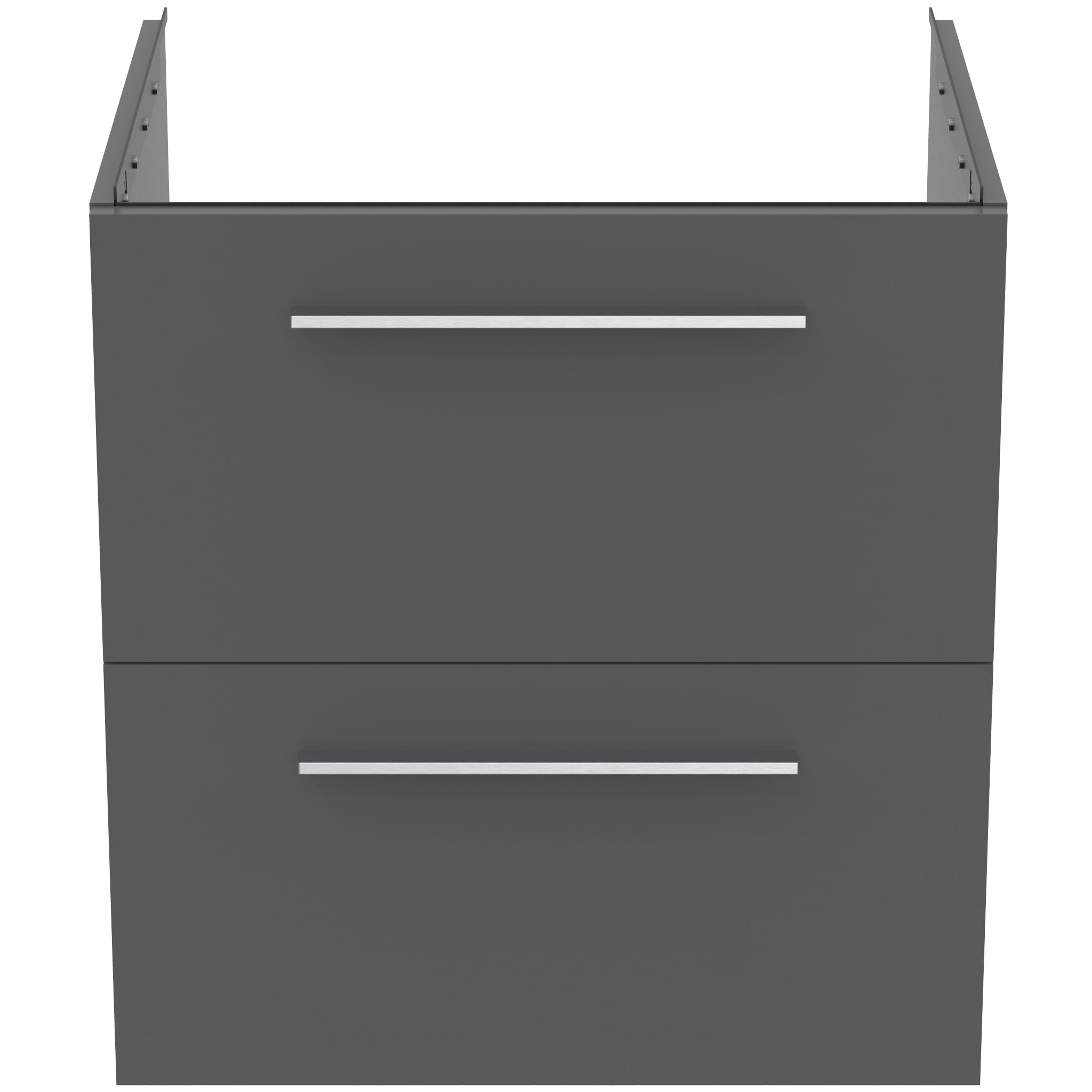 Ideal Standard i.Life B 600mm Wall Hung Vanity Unit With 2 Drawers Matt Quartz Grey