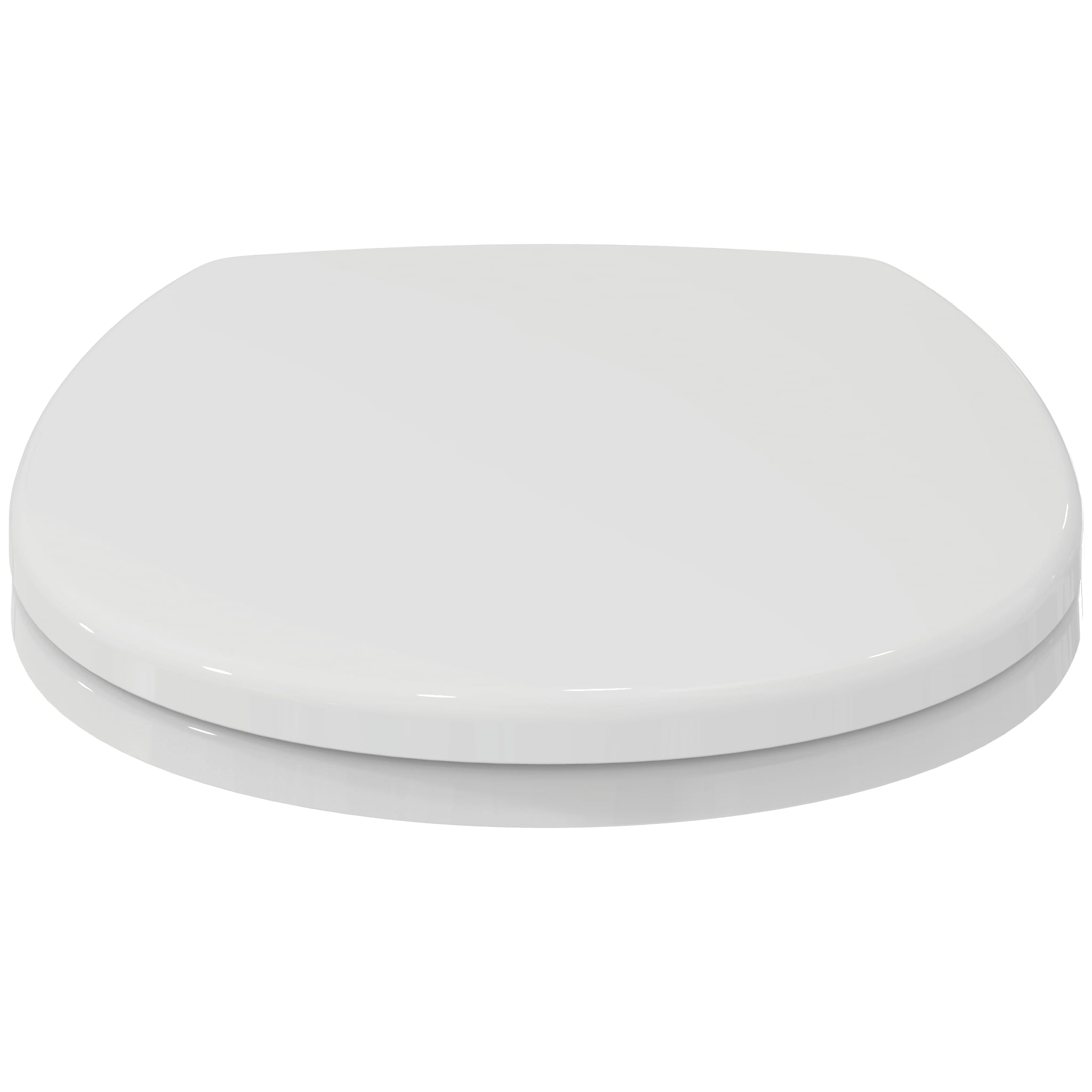 Armitage Shanks Contour 21 toilet seat and cover with bottom fix hinges for 355mm high toilet bowls, white.