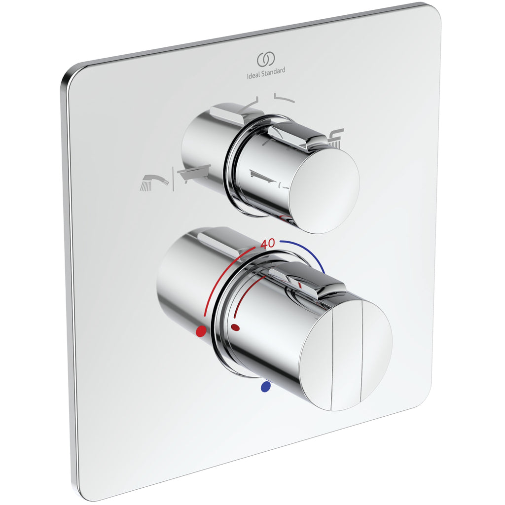 Ideal Standard Concept Easybox Slim Thermostatic Bath Shower Mixer Square A5880AA.