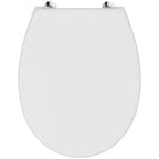 Armitage Shanks Contour 21 toilet seat and cover with bottom fixing hinges for 305mm toilet bowls, white.