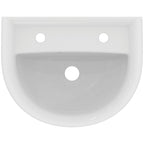 Armitage Shanks Sandringham 21 45cm 2 taphole handrinse pedestal basin with overflow and chainstay hole